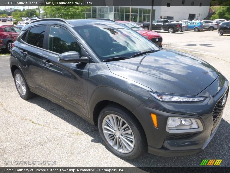 Thunder Gray / Black 2018 Hyundai Kona SEL AWD