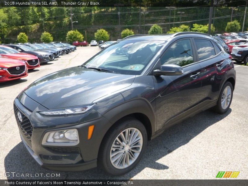 Thunder Gray / Black 2018 Hyundai Kona SEL AWD