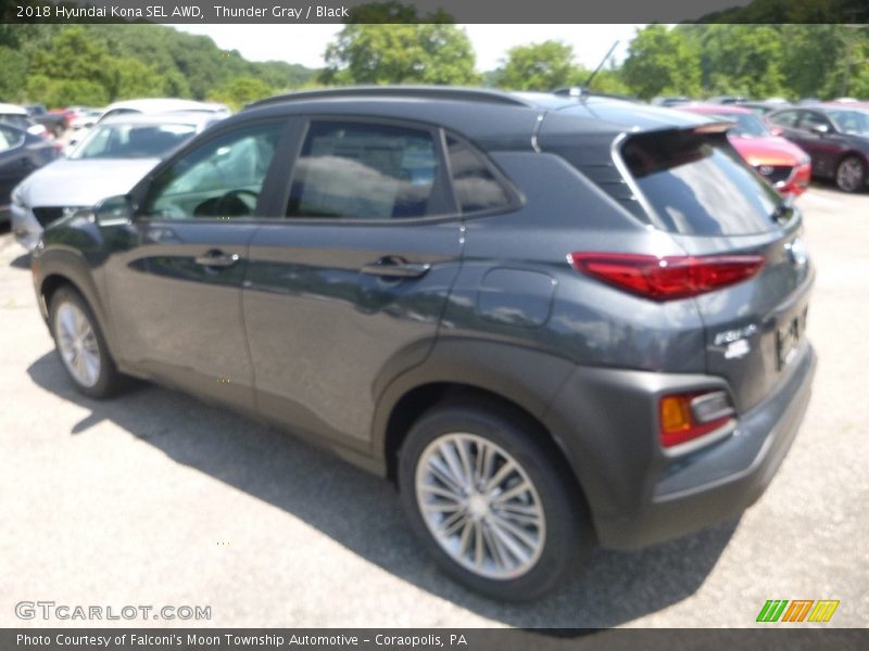 Thunder Gray / Black 2018 Hyundai Kona SEL AWD