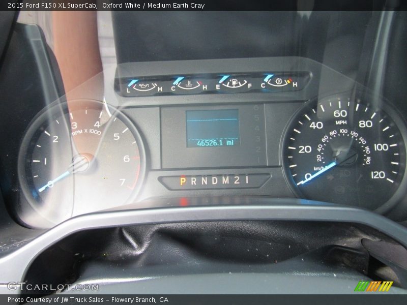 Oxford White / Medium Earth Gray 2015 Ford F150 XL SuperCab
