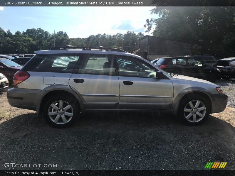 Brilliant Silver Metallic / Dark Charcoal Tweed 2007 Subaru Outback 2.5i Wagon