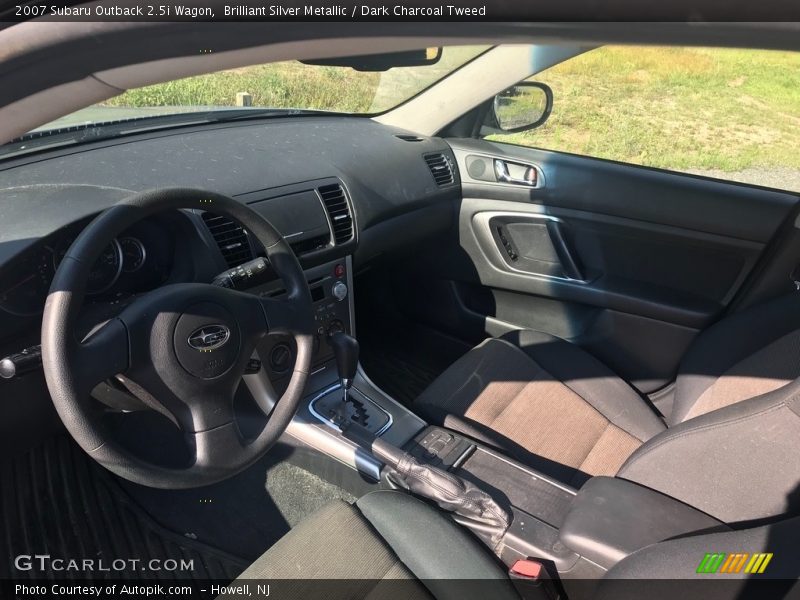 Brilliant Silver Metallic / Dark Charcoal Tweed 2007 Subaru Outback 2.5i Wagon