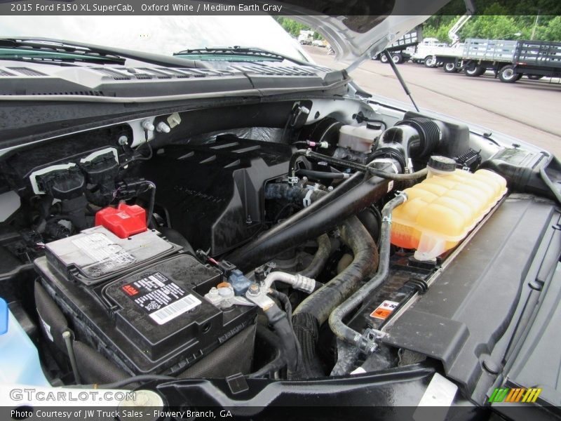 Oxford White / Medium Earth Gray 2015 Ford F150 XL SuperCab