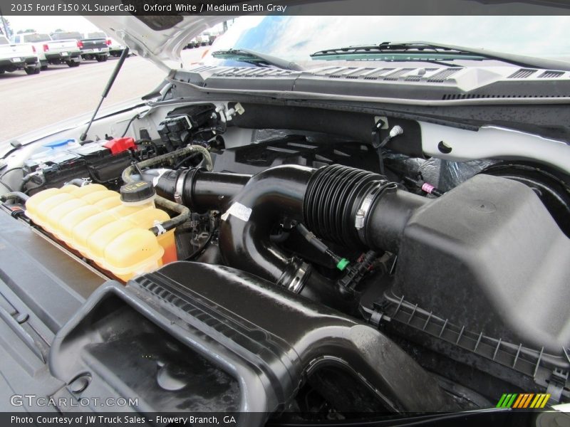 Oxford White / Medium Earth Gray 2015 Ford F150 XL SuperCab