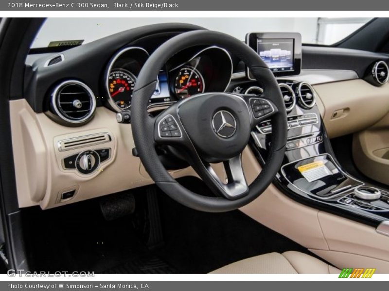 Black / Silk Beige/Black 2018 Mercedes-Benz C 300 Sedan