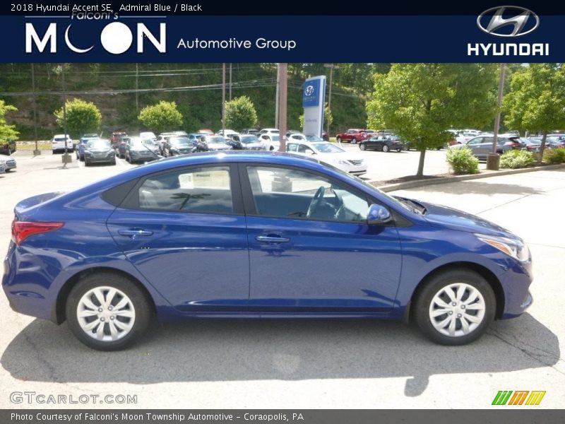 Admiral Blue / Black 2018 Hyundai Accent SE