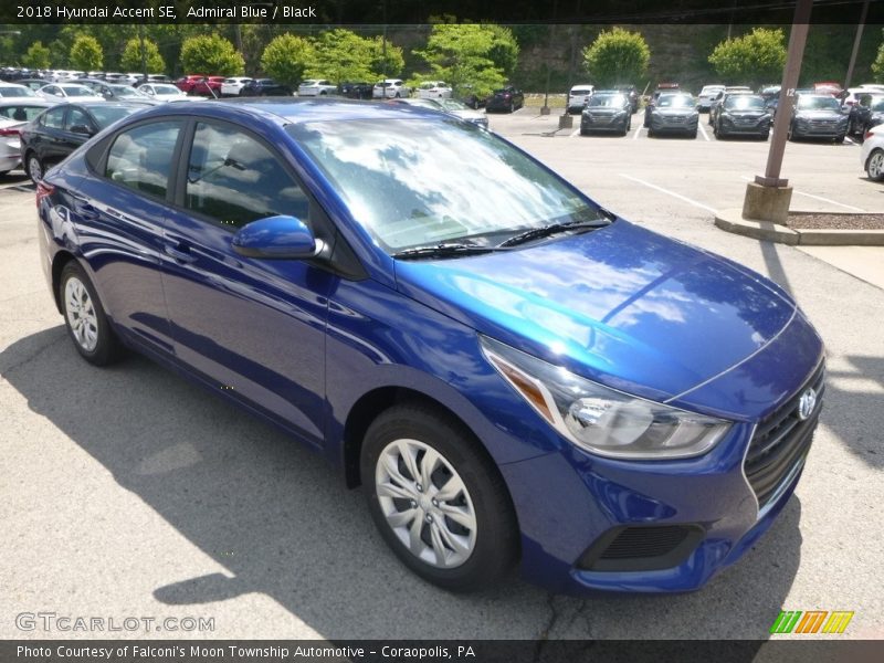 Admiral Blue / Black 2018 Hyundai Accent SE