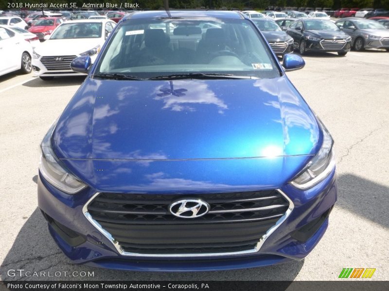 Admiral Blue / Black 2018 Hyundai Accent SE