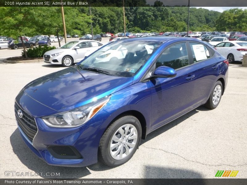 Admiral Blue / Black 2018 Hyundai Accent SE