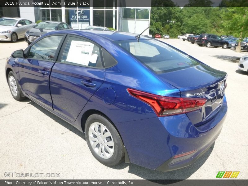 Admiral Blue / Black 2018 Hyundai Accent SE