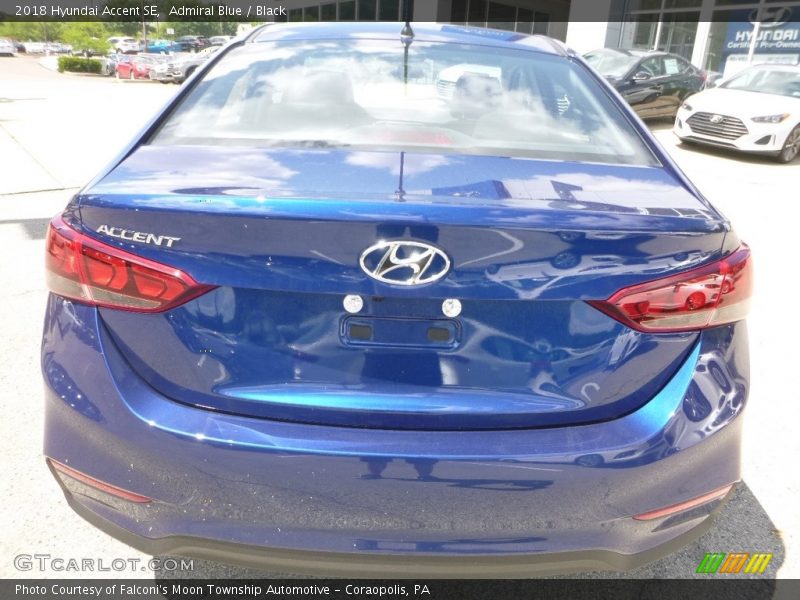 Admiral Blue / Black 2018 Hyundai Accent SE