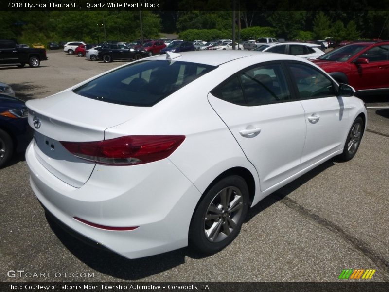 Quartz White Pearl / Black 2018 Hyundai Elantra SEL