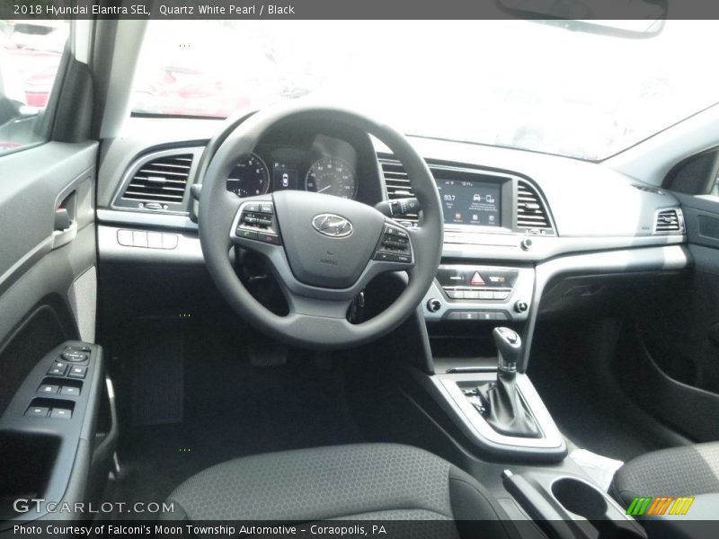 Quartz White Pearl / Black 2018 Hyundai Elantra SEL