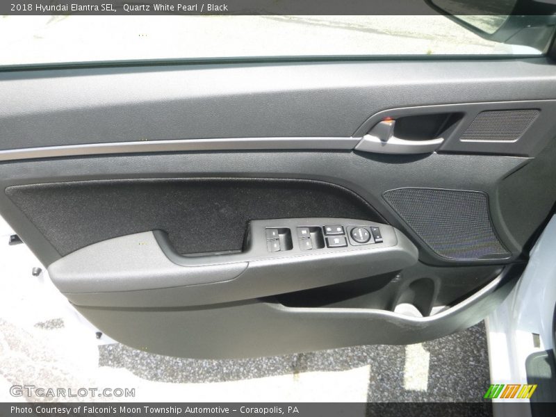 Quartz White Pearl / Black 2018 Hyundai Elantra SEL