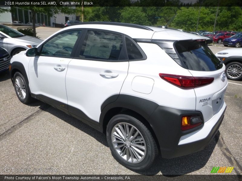 Chalk White / Black 2018 Hyundai Kona SEL AWD