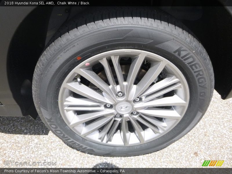 Chalk White / Black 2018 Hyundai Kona SEL AWD