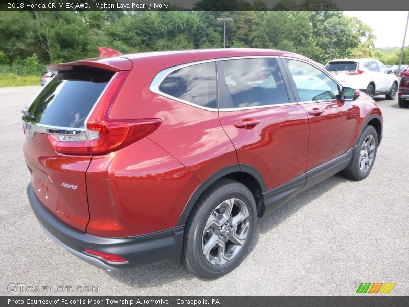 Molten Lava Pearl / Ivory 2018 Honda CR-V EX AWD