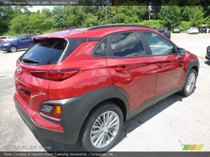 Pulse Red / Black 2018 Hyundai Kona SEL AWD