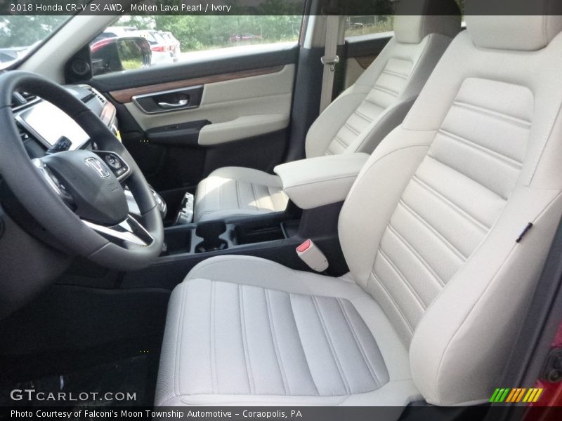 Molten Lava Pearl / Ivory 2018 Honda CR-V EX AWD