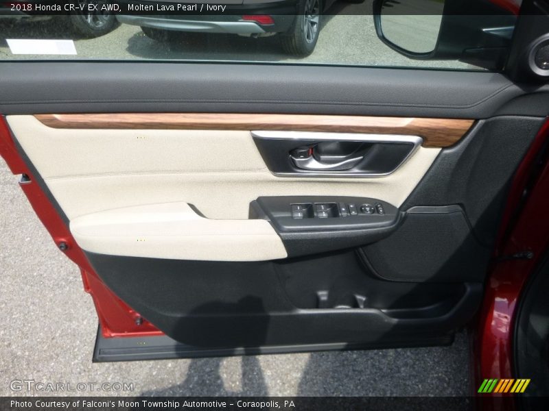 Molten Lava Pearl / Ivory 2018 Honda CR-V EX AWD