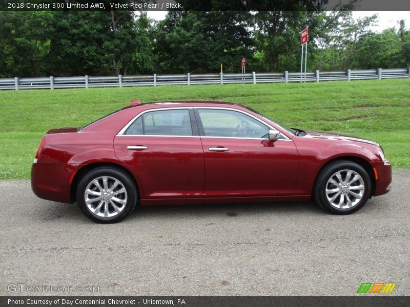 Velvet Red Pearl / Black 2018 Chrysler 300 Limited AWD