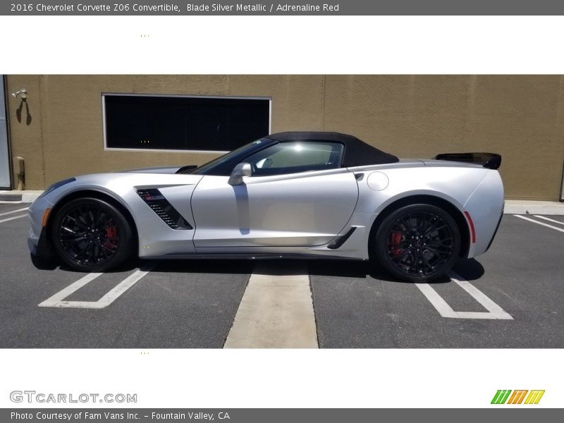 Blade Silver Metallic / Adrenaline Red 2016 Chevrolet Corvette Z06 Convertible