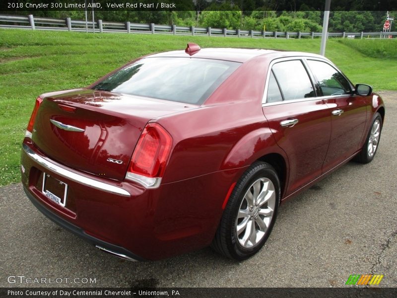 Velvet Red Pearl / Black 2018 Chrysler 300 Limited AWD