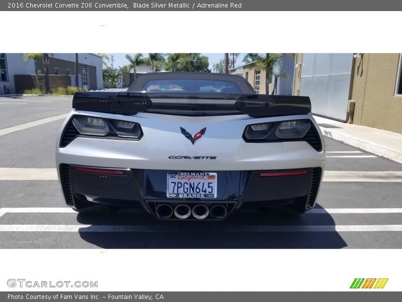 Blade Silver Metallic / Adrenaline Red 2016 Chevrolet Corvette Z06 Convertible