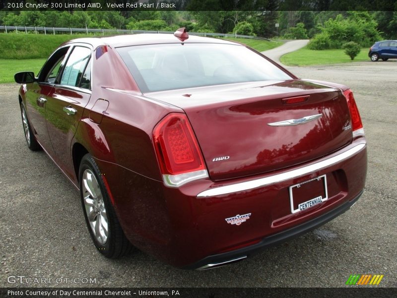 Velvet Red Pearl / Black 2018 Chrysler 300 Limited AWD