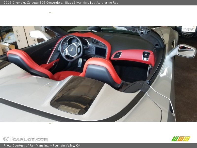 Blade Silver Metallic / Adrenaline Red 2016 Chevrolet Corvette Z06 Convertible