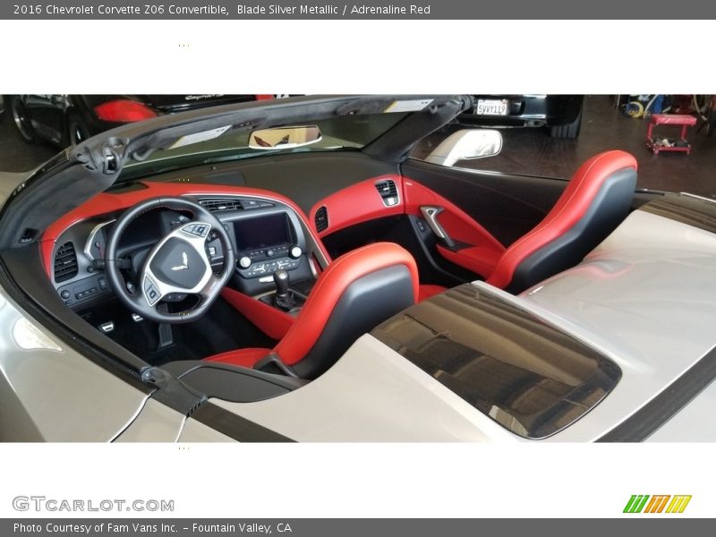 Blade Silver Metallic / Adrenaline Red 2016 Chevrolet Corvette Z06 Convertible