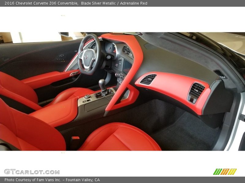 Blade Silver Metallic / Adrenaline Red 2016 Chevrolet Corvette Z06 Convertible