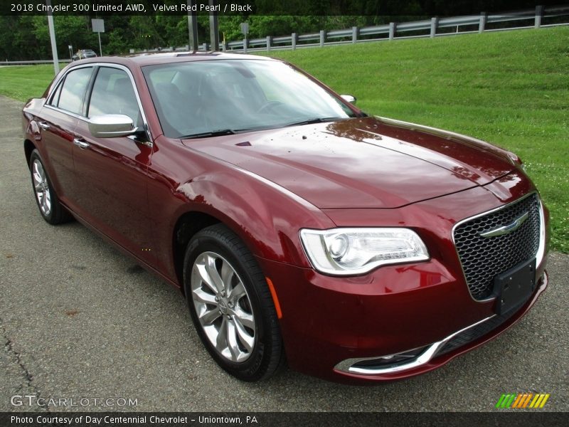 Velvet Red Pearl / Black 2018 Chrysler 300 Limited AWD