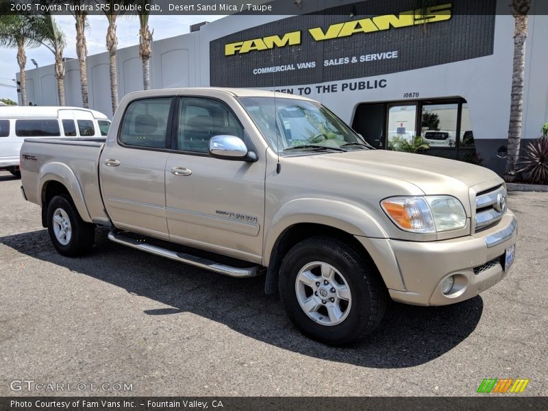 Desert Sand Mica / Taupe 2005 Toyota Tundra SR5 Double Cab
