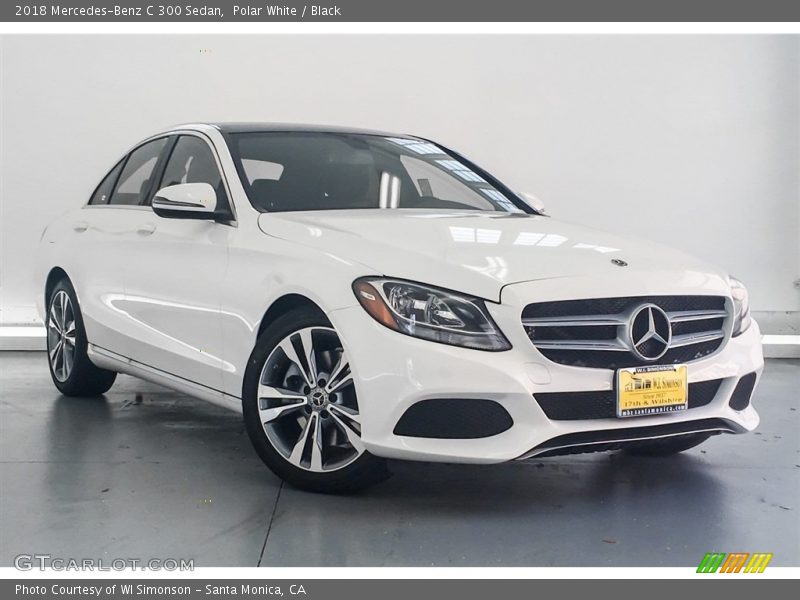 Polar White / Black 2018 Mercedes-Benz C 300 Sedan
