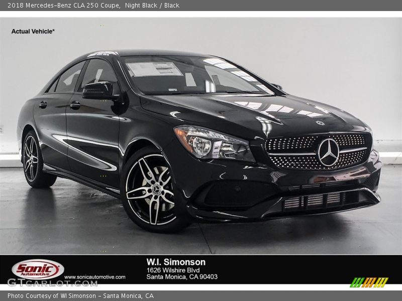 Night Black / Black 2018 Mercedes-Benz CLA 250 Coupe
