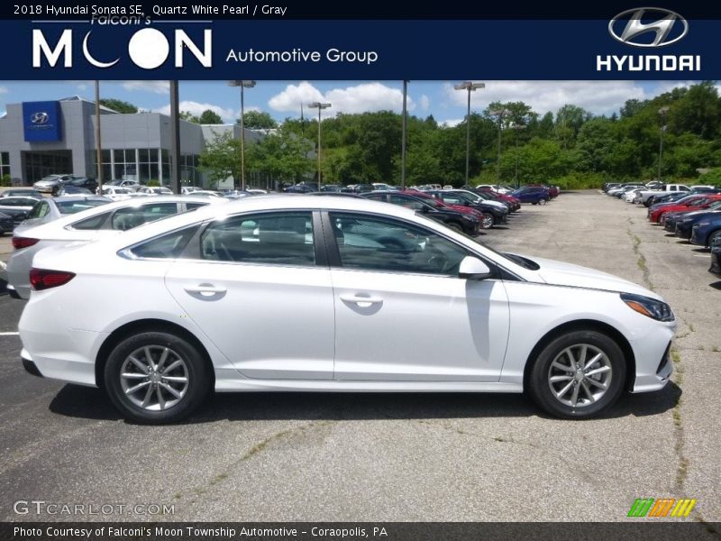 Quartz White Pearl / Gray 2018 Hyundai Sonata SE