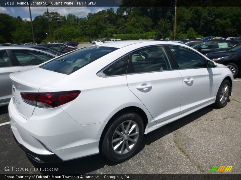 Quartz White Pearl / Gray 2018 Hyundai Sonata SE