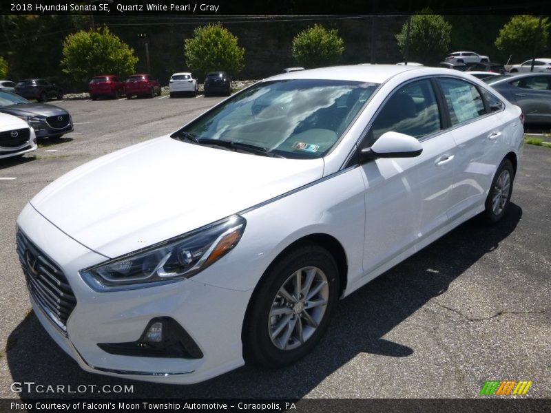 Quartz White Pearl / Gray 2018 Hyundai Sonata SE