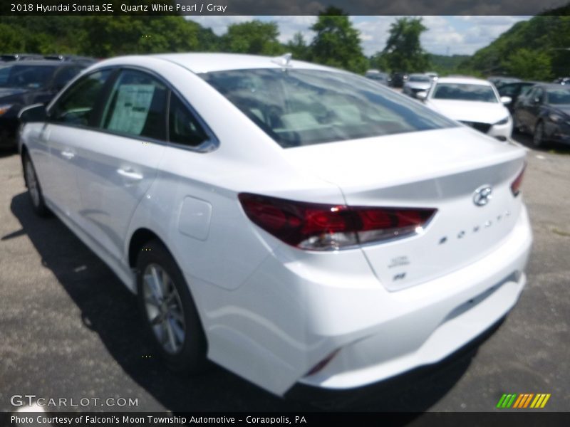 Quartz White Pearl / Gray 2018 Hyundai Sonata SE