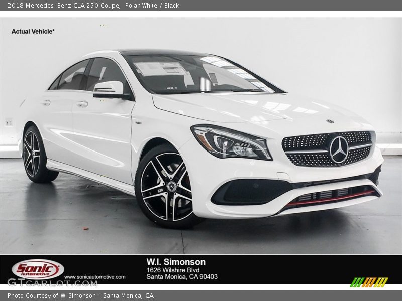 Polar White / Black 2018 Mercedes-Benz CLA 250 Coupe