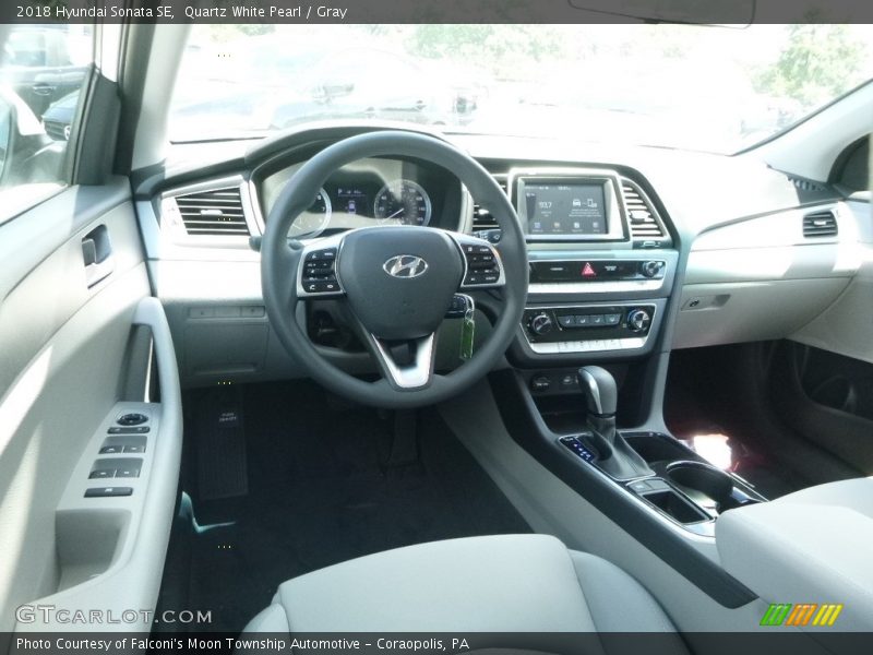 Quartz White Pearl / Gray 2018 Hyundai Sonata SE