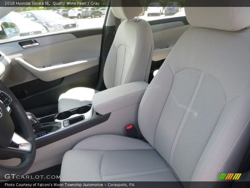 Quartz White Pearl / Gray 2018 Hyundai Sonata SE