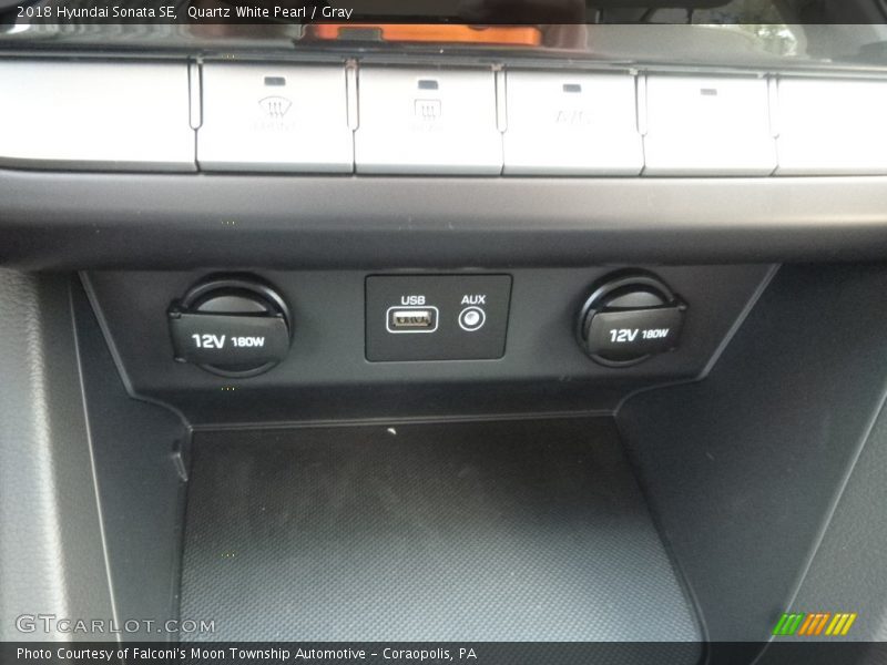 Quartz White Pearl / Gray 2018 Hyundai Sonata SE