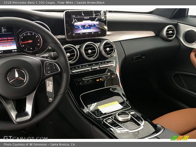 Polar White / Saddle Brown/Black 2018 Mercedes-Benz C 300 Coupe