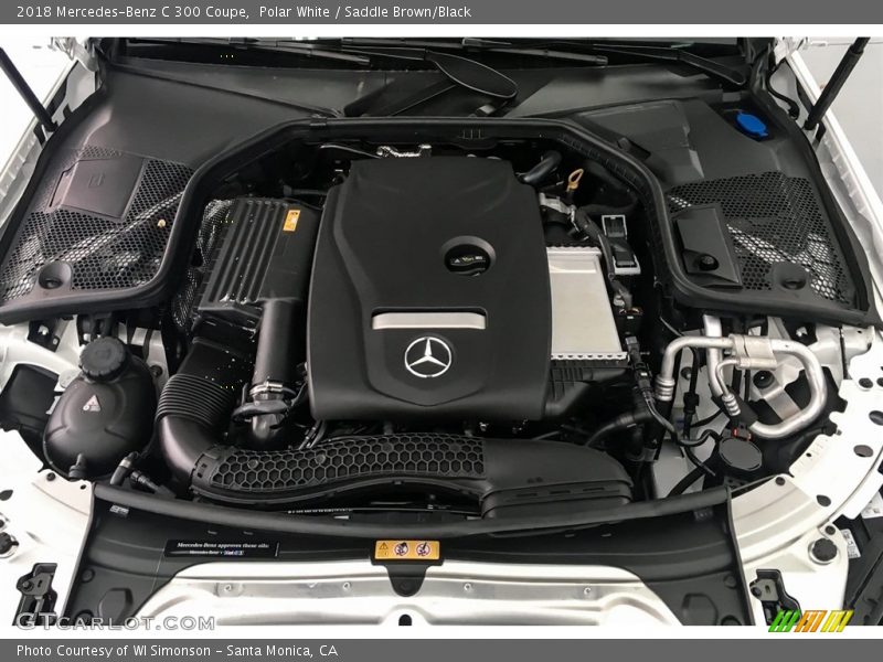 Polar White / Saddle Brown/Black 2018 Mercedes-Benz C 300 Coupe
