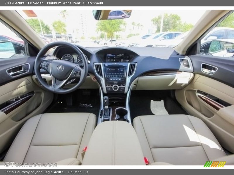 Platinum White Pearl / Parchment 2019 Acura TLX Sedan