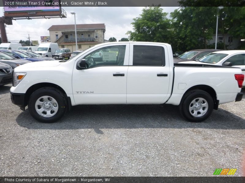 Glacier White / Black 2018 Nissan Titan S Crew Cab 4x4