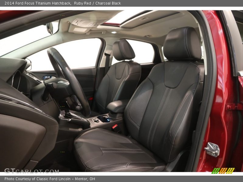 Ruby Red / Charcoal Black 2014 Ford Focus Titanium Hatchback