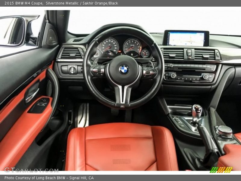 Silverstone Metallic / Sakhir Orange/Black 2015 BMW M4 Coupe